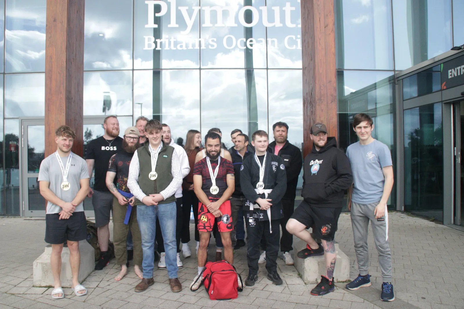 Exeter BJJ team — Costello BJJ athletes at SW Grappling 3, Plymouth Life Centre, with five medals between six competitors